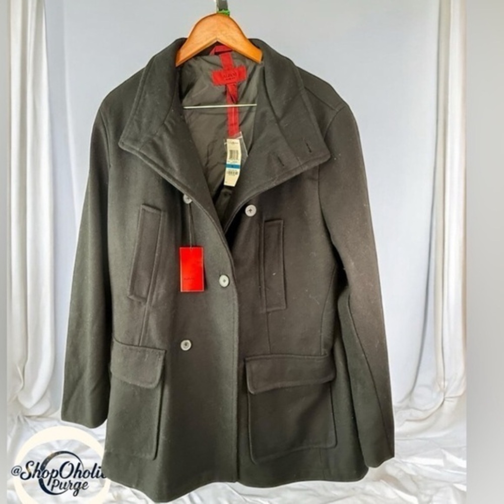 Alfani mens coat Alfani Slim Fit Black Wool blend XL NWT winter business jacket